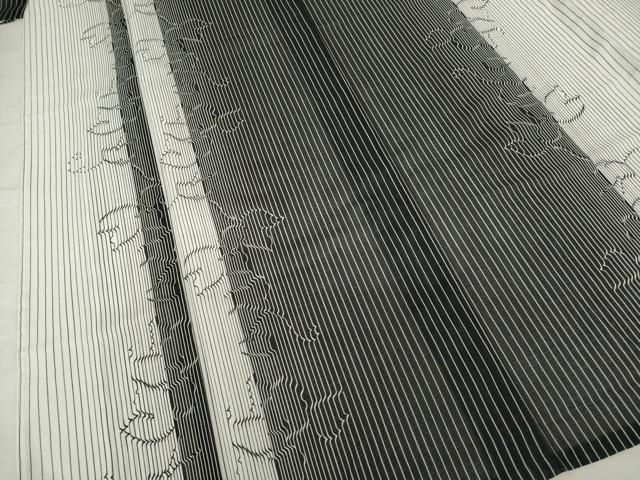 平和屋着物*夏物 小紋 絽 蔦草間道 洗える着物 AABH1942ck