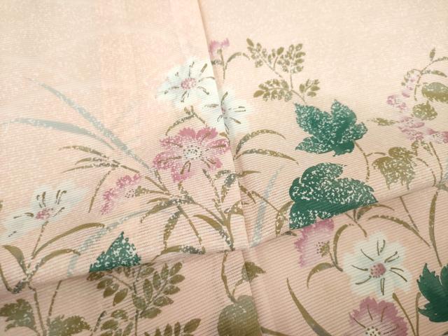 平和屋着物*夏物 訪問着 絽 草花文 洗える着物 AABH1955ck
