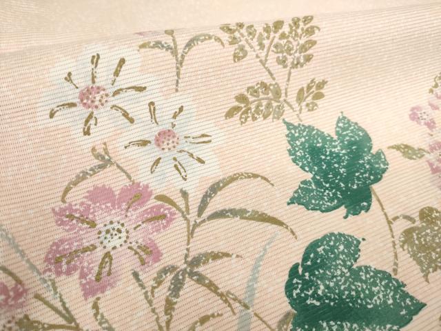 平和屋着物*夏物 訪問着 絽 草花文 洗える着物 AABH1955ck