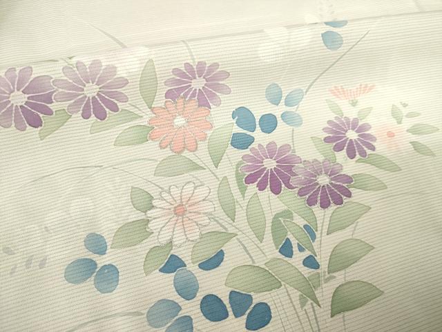平和屋着物*夏物 訪問着 絽 流水花文 高島屋扱い 正絹 逸品 AABH1969ck