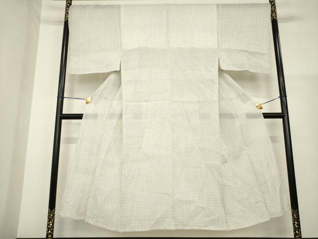 平和屋着物*夏物 男性 上布 変わり格子 麻 逸品 AABH1975ck