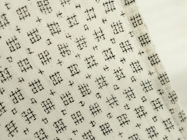 平和屋着物*夏物 男性 上布 変わり格子 麻 逸品 AABH1975ck