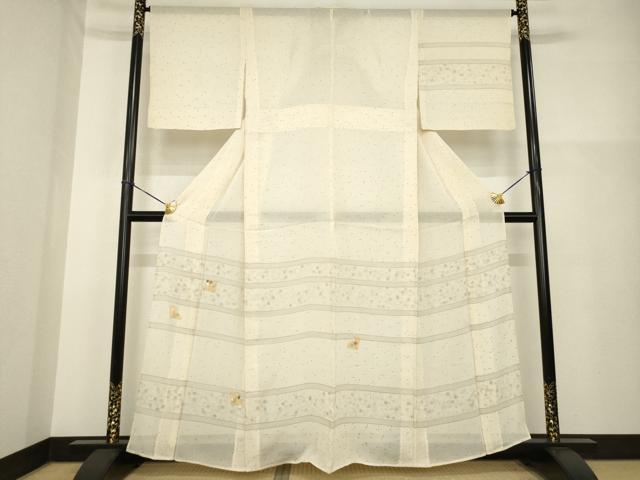 平和屋着物*夏物 訪問着 絽 色紙楓文 金彩 正絹 逸品 AABH1989ck