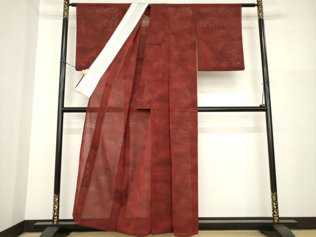 平和屋着物*夏物 小紋 エ霞紋紗 暈し染め 正絹 逸品 AABH1996ck