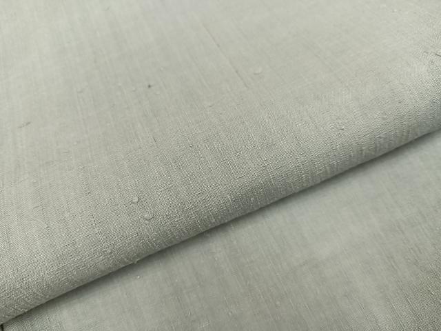 平和屋着物●本場結城紬 重要無形文化財 色無地 蕎麦切色 正絹 逸品 AABH2037ph