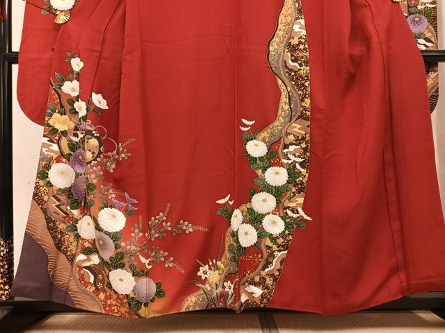 平和屋着物●豪華振袖 駒刺繍 花鼓文 金彩 正絹 逸品 AABH2039ph