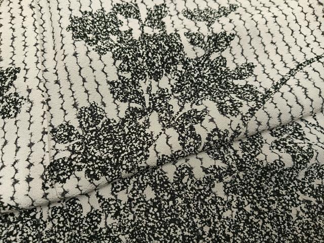 平和屋着物●訪問着 作家物 草花シルエット 正絹 逸品 AABH2048ph