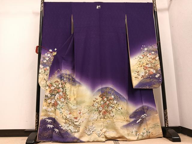 平和屋着物●豪華振袖 松竹梅 暈し染め 金彩 やまと誂製 正絹 逸品 AABH2057ph