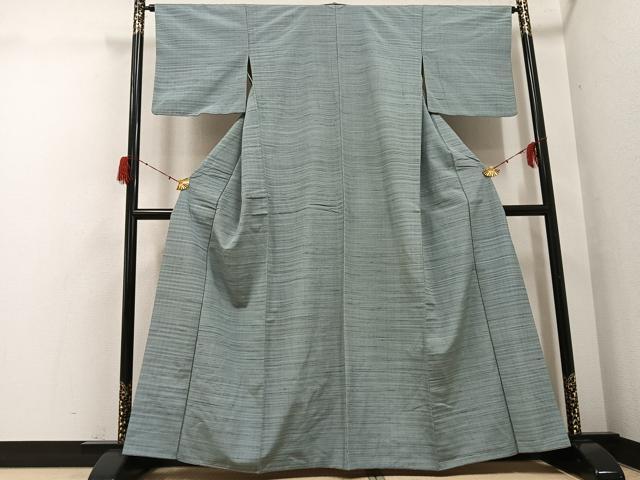 平和屋着物●紅花紬 米沢 霞紋 正絹 逸品 AABH2079ph
