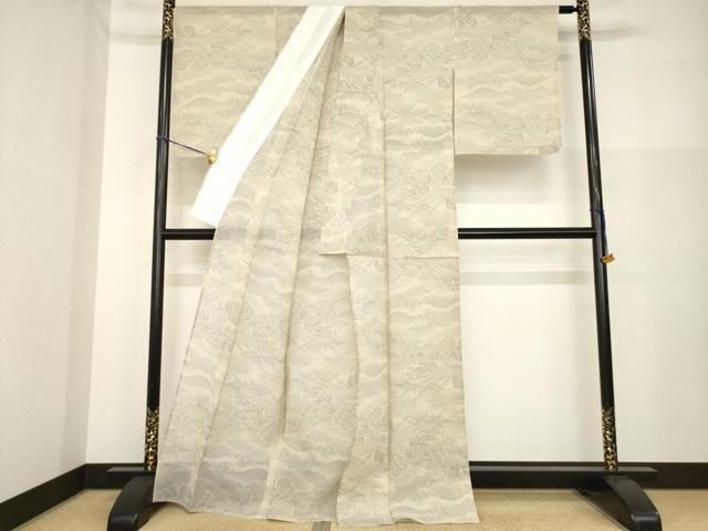 平和屋着物*夏物 本場大島紬 夏大島 9マルキ 遠山文 正絹 逸品 未使用 AABH2088ck