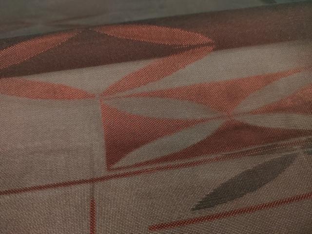 平和屋着物*夏物 小紋 紗 七宝文 黒地 ロング丈 正絹 逸品 未使用 AABH2092ck