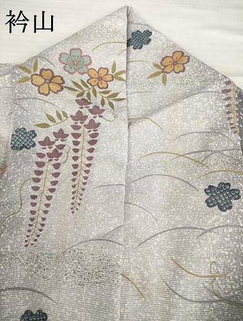 平和屋着物*夏物 小紋 絽 流水花間道 洗える着物 AABH2097ck
