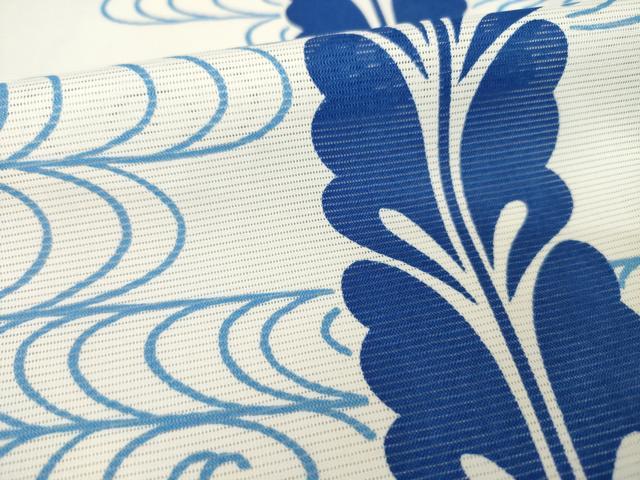 平和屋着物*夏物 小紋 絽 流水花間道 洗える着物 AABH2110ck