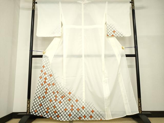 平和屋着物*夏物 訪問着 絽 網目文 金彩 洗える着物 AABH2116ck