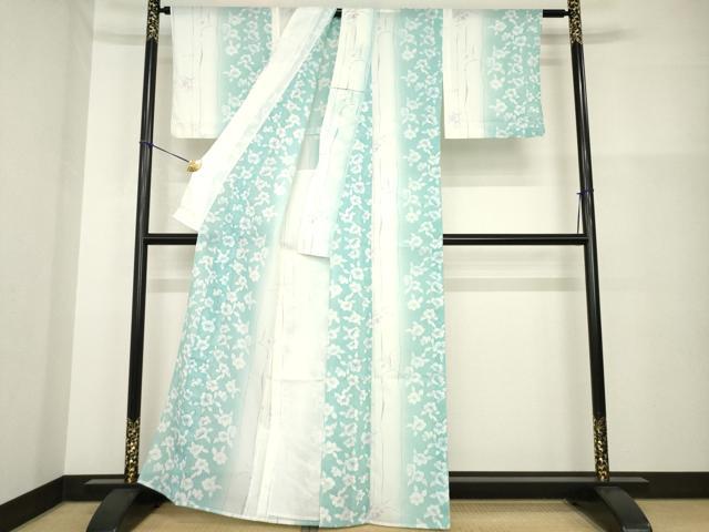 平和屋着物*夏物 小紋 絽 花間道 洗える着物 AABH2123ck