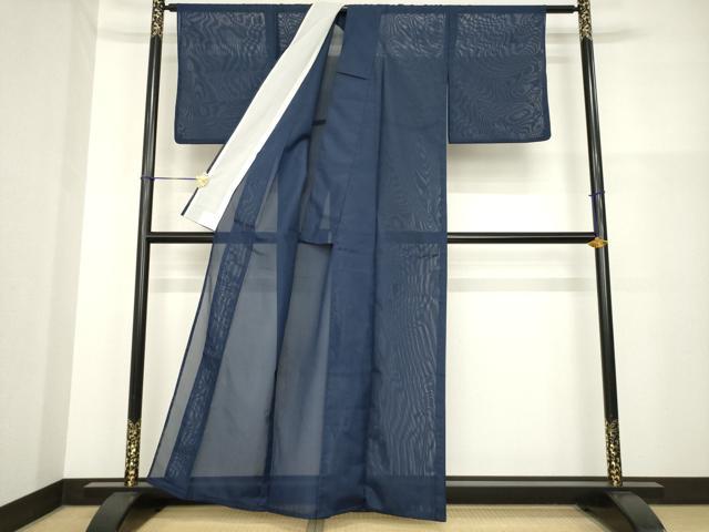 平和屋着物*夏物 色無地 絽 青褐色 洗える着物 AABH2128ck