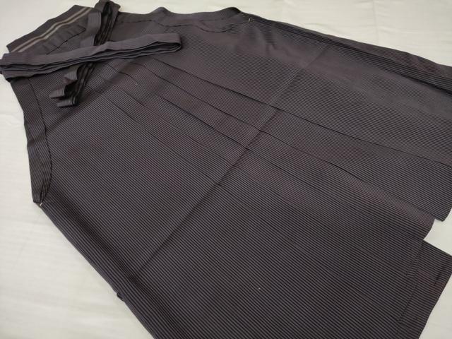 平和屋着物*夏物 男性 行灯袴 縞 正絹 逸品 AABH2135ck