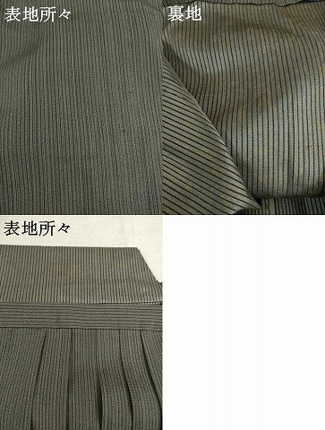 平和屋着物*夏物 男性 行灯袴 縞 正絹 逸品 AABH2142ck