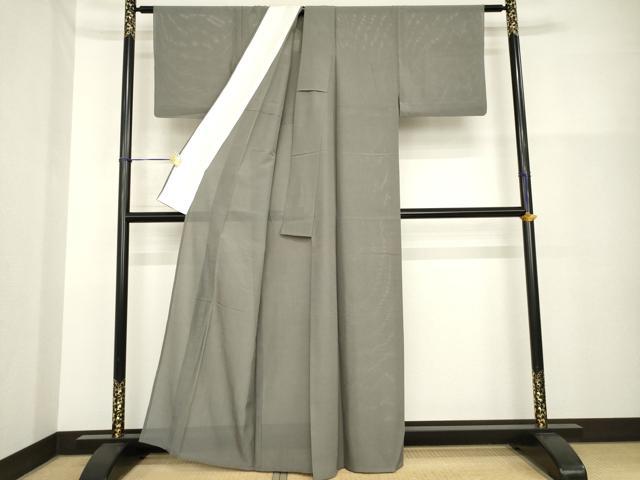 平和屋着物*夏物 色無地 絽 煤色 正絹 逸品 AABH2147ck