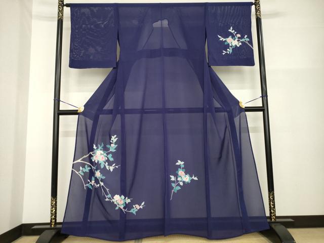 平和屋着物*夏物 訪問着 絽 友禅 枝花文 正絹 逸品 未使用 AABH2158ck