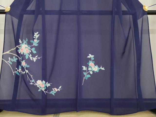 平和屋着物*夏物 訪問着 絽 友禅 枝花文 正絹 逸品 未使用 AABH2158ck