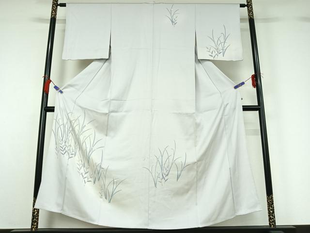 平和屋着物▽訪問着 単衣 草花文 正絹 逸品 AABH2163jh