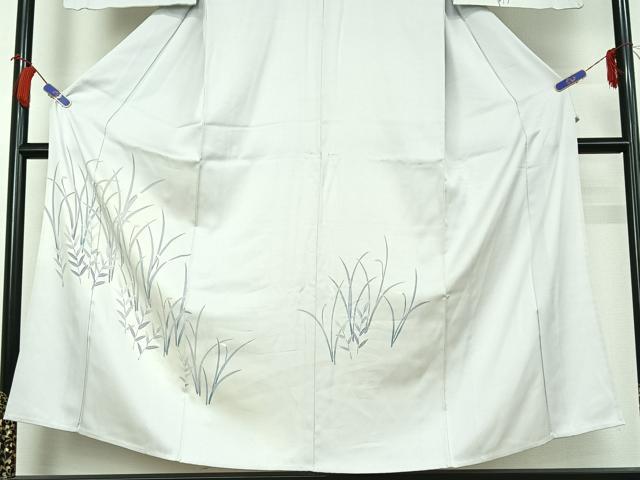 平和屋着物▽訪問着 単衣 草花文 正絹 逸品 AABH2163jh