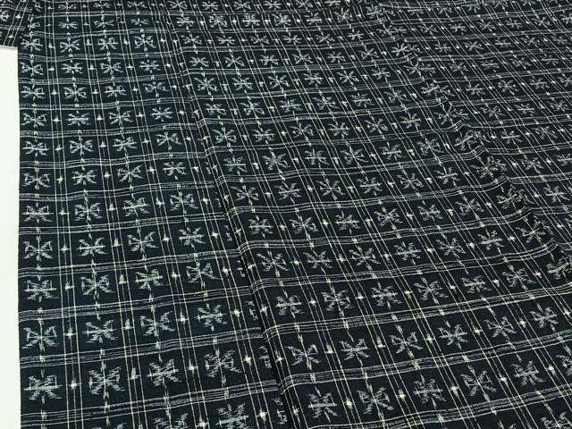 平和屋着物▽上質な紬 単衣 格子 正絹 逸品 AABH2171jh