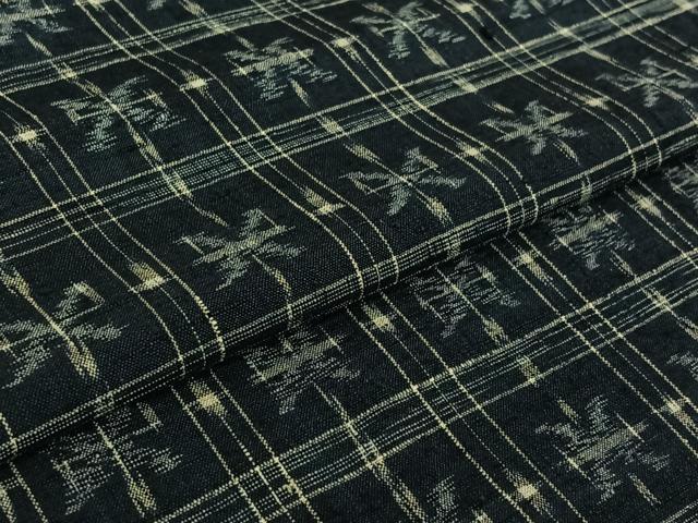平和屋着物▽上質な紬 単衣 格子 正絹 逸品 AABH2171jh