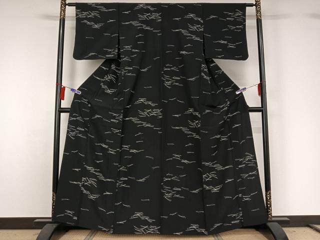 平和屋着物▽小紋 単衣 吹き寄せ文 洗える着物 AABH2176jh