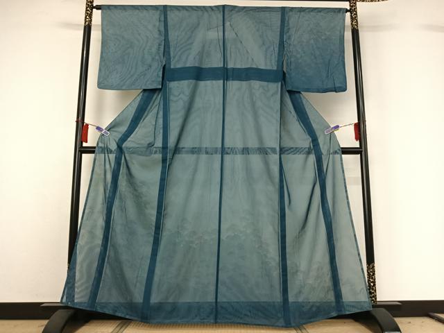 平和屋着物▽訪問着 無双 紗袷 紗×紗 手描き 松文 暈し染め 正絹 逸品 AABH2190jh
