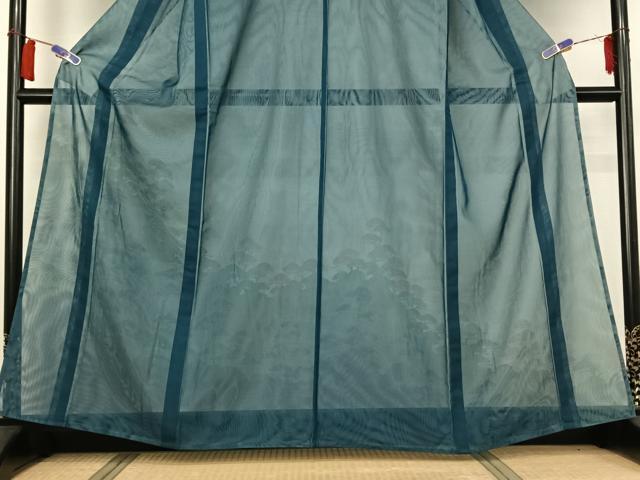 平和屋着物▽訪問着 無双 紗袷 紗×紗 手描き 松文 暈し染め 正絹 逸品 AABH2190jh