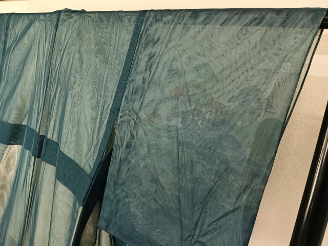 平和屋着物▽訪問着 無双 紗袷 紗×紗 手描き 松文 暈し染め 正絹 逸品 AABH2190jh