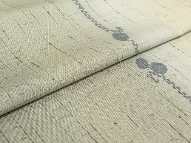 平和屋着物▽上質な紬 単衣 草花文 暈し染め やまと誂製 正絹 逸品 AABH2193jh
