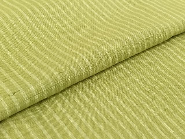 平和屋着物▽上質な紬 単衣 縞 正絹 逸品 AABH2194jh