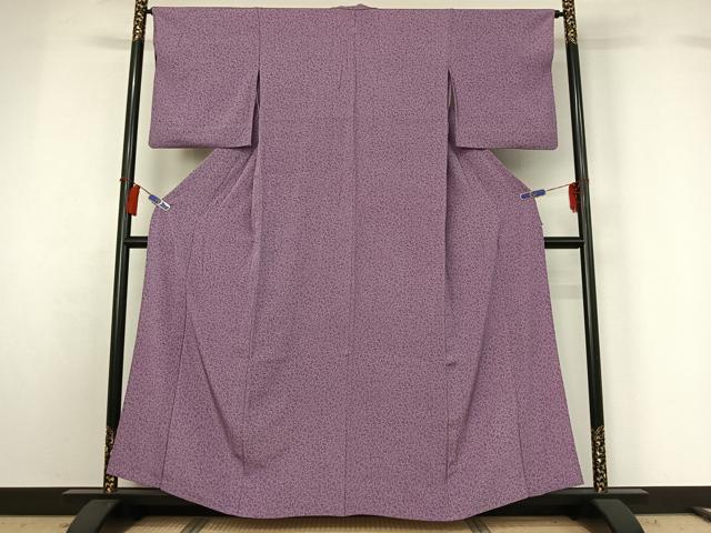 平和屋着物▽人間国宝 小宮康孝 江戸小紋 単衣 舞蝶文 正絹 逸品 AABH2197jh
