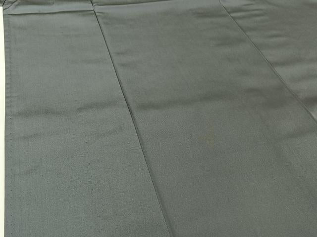 平和屋着物▽お召 単衣 絹鼠色 正絹 逸品 AABH2219jh
