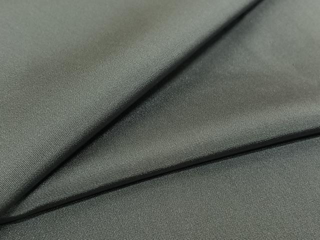 平和屋着物▽お召 単衣 絹鼠色 正絹 逸品 AABH2219jh