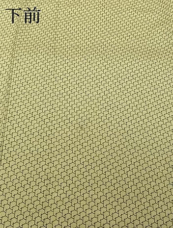 平和屋着物▽上質な小紋 単衣 幾何学文様 正絹 逸品 AABH2220jh