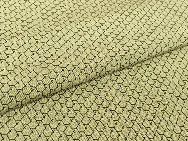 平和屋着物▽上質な小紋 単衣 幾何学文様 正絹 逸品 AABH2220jh
