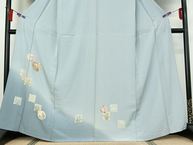 平和屋着物▽訪問着 単衣 花丸文 暈し染め 金彩 正絹 逸品 AABH2222jh