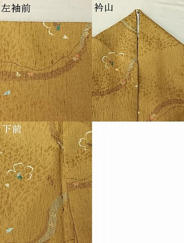 平和屋着物▽小紋 単衣 舞花文 洗える着物 AABH2239jh