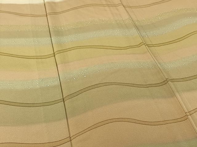 平和屋着物▽訪問着 単衣 作家物 横段文 正絹 逸品 AABH2244jh