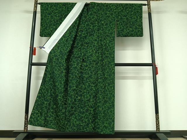 平和屋着物▽小紋 単衣 霞文 暈し染め ウール AABH2254jh