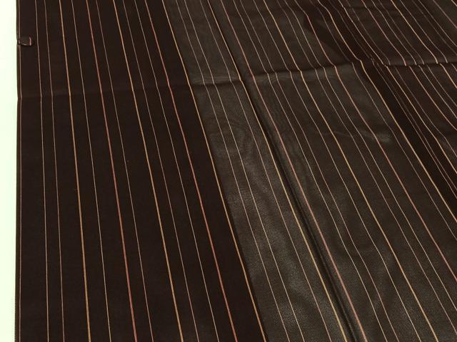平和屋着物▽道行コート スリーシーズン 春夏秋 塵除け 縞 正絹 逸品 AABH2257jh
