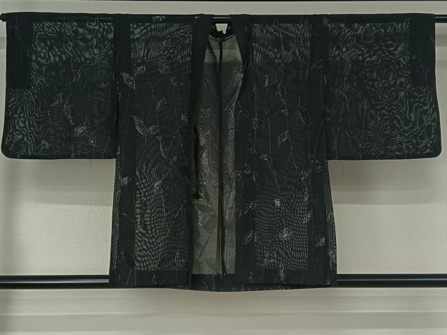 平和屋着物▽羽織　スリーシーズン　春夏秋　塵除け　草花文　正絹　逸品　AABH2262jh 平和屋着物▽羽織 スリーシーズン 春夏秋 塵除け 草花文 正絹 逸品