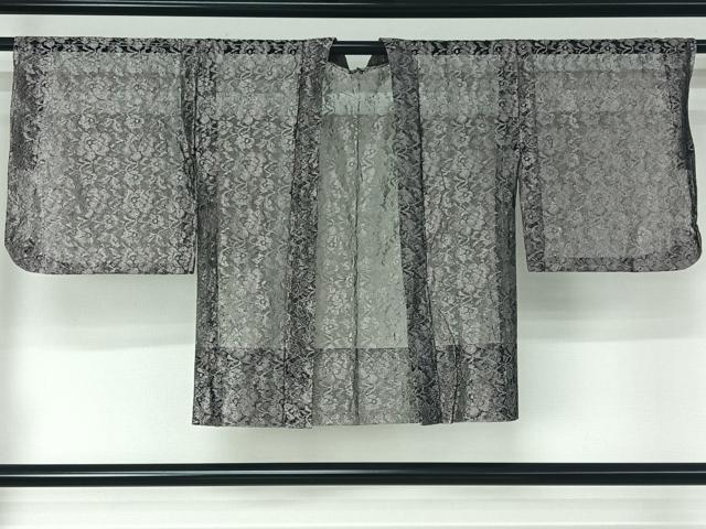 平和屋着物▽羽織 スリーシーズン 春夏秋 塵除け 草花文 銀糸 AABH2263jh