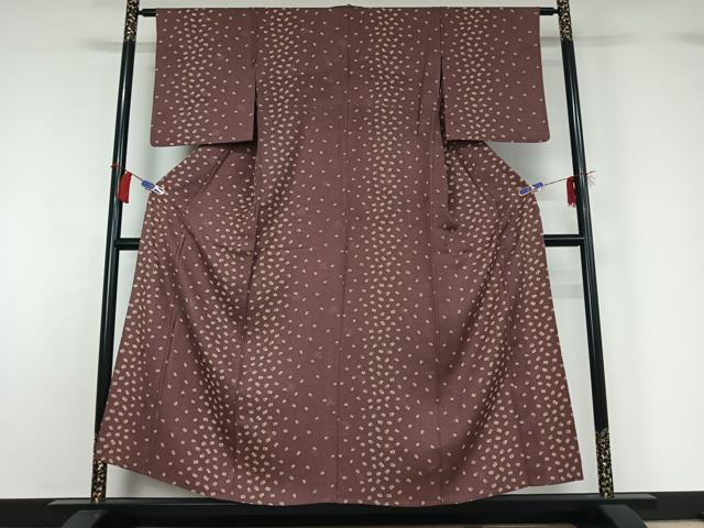 平和屋着物▽上質な小紋 単衣 鼓文 正絹 逸品 AABH2265jh