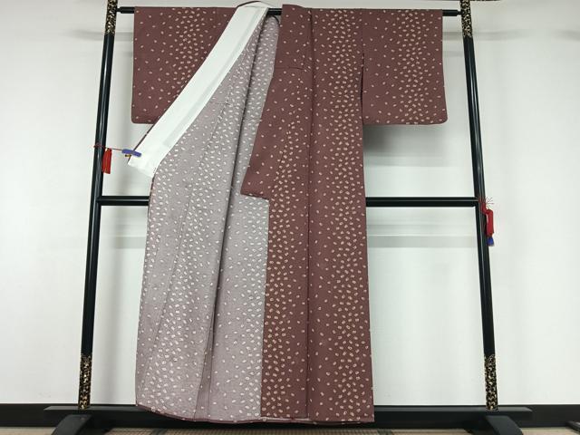 平和屋着物▽上質な小紋 単衣 鼓文 正絹 逸品 AABH2265jh