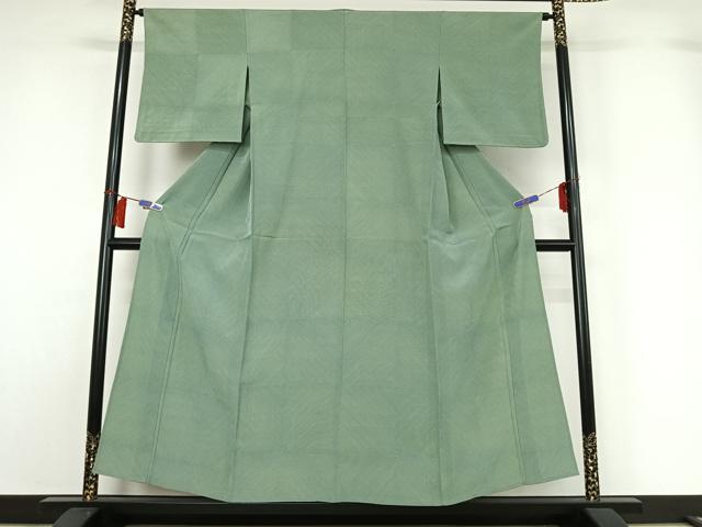 平和屋着物▽上質な小紋 単衣 幾何学文様 正絹 逸品 AABH2282jh
